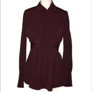 ⚜️Prada Burgundy Blouse 38 / 4⚜️